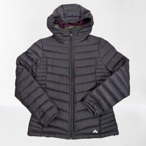 EMS Eastern Mountain Sports Women 90% Goose Down Puffer Jacket Sz M Anthracite